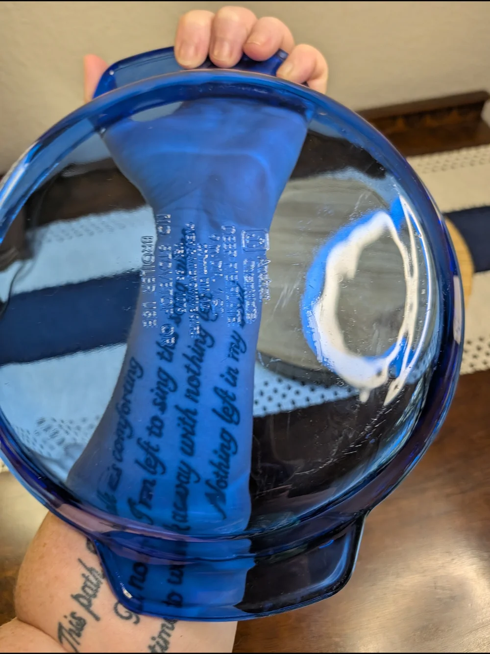 Vintage Anchor Hocking Cobalt Blue Glass Round 9